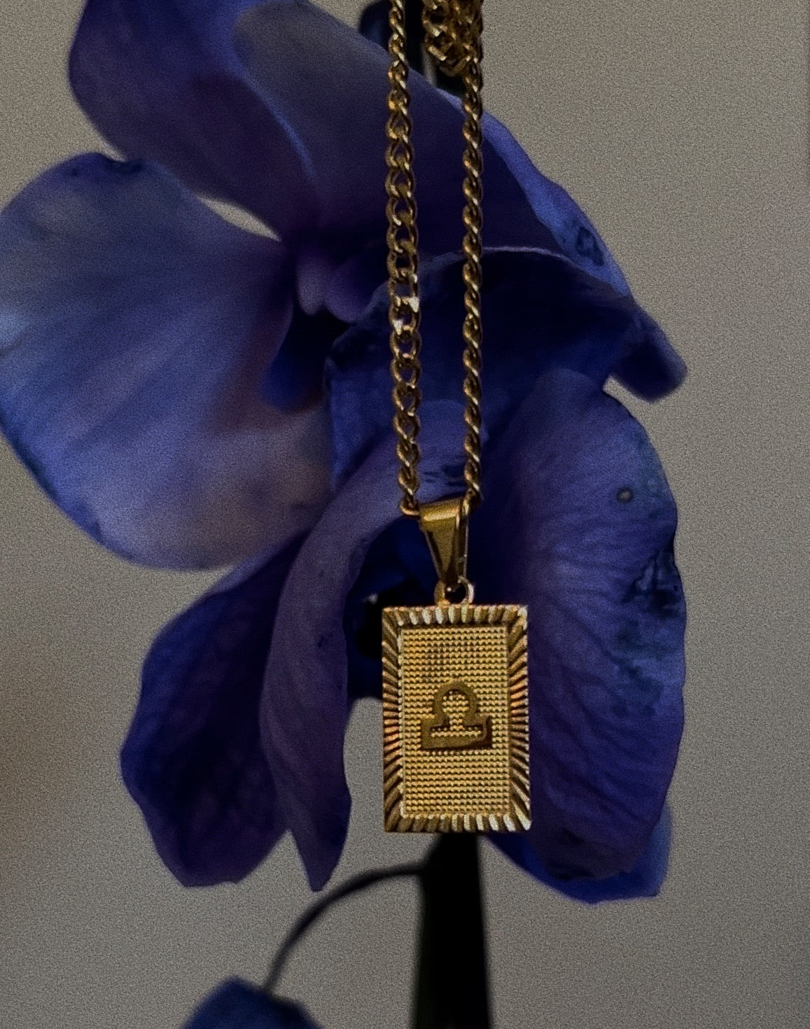 Libra zodiac necklace | 18k gold plated