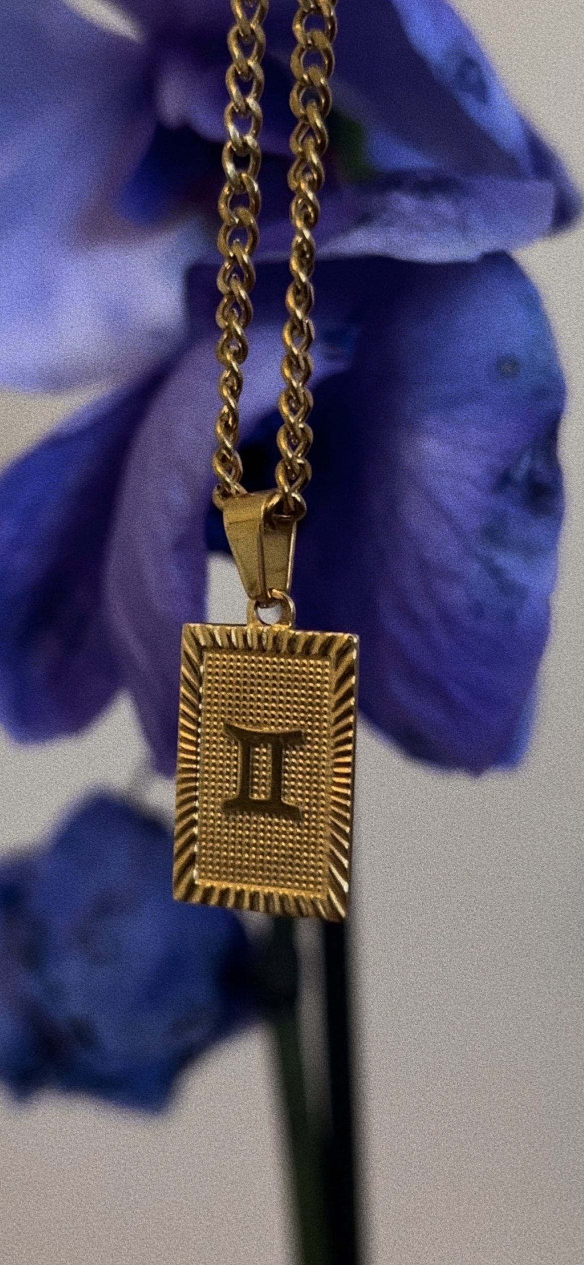 Gemini zodiac necklace | 18k gold plated