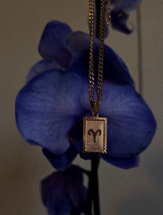 Aries zodiac necklace | 18k Gold plated