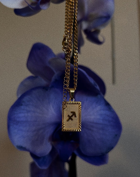 Sagittarius zodiac necklace | 18k gold plated
