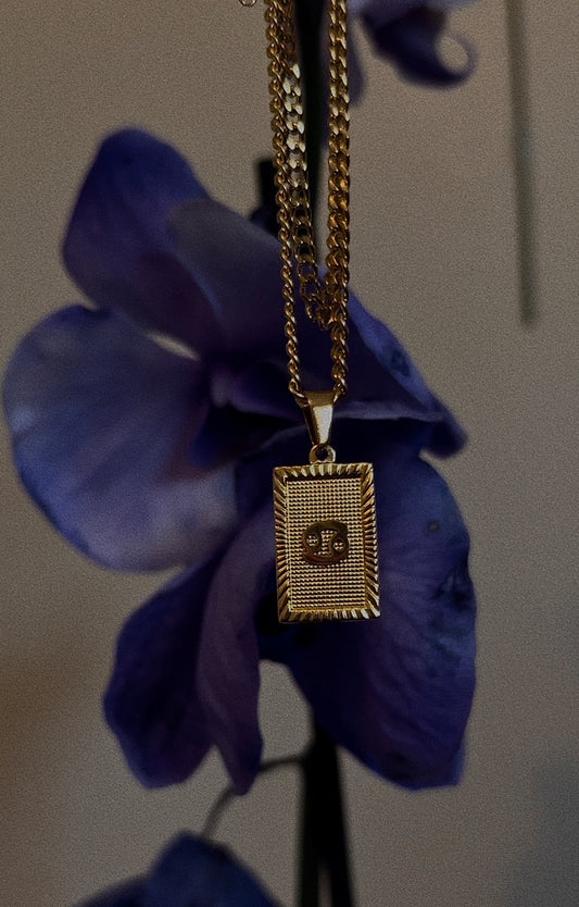 Cancer zodiac necklace | 18k Gold plated