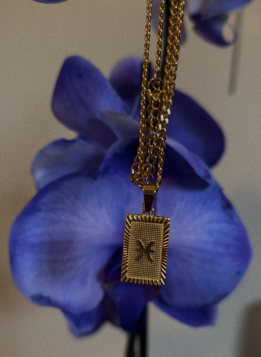 Pisces zodiac necklace | 18k gold plated