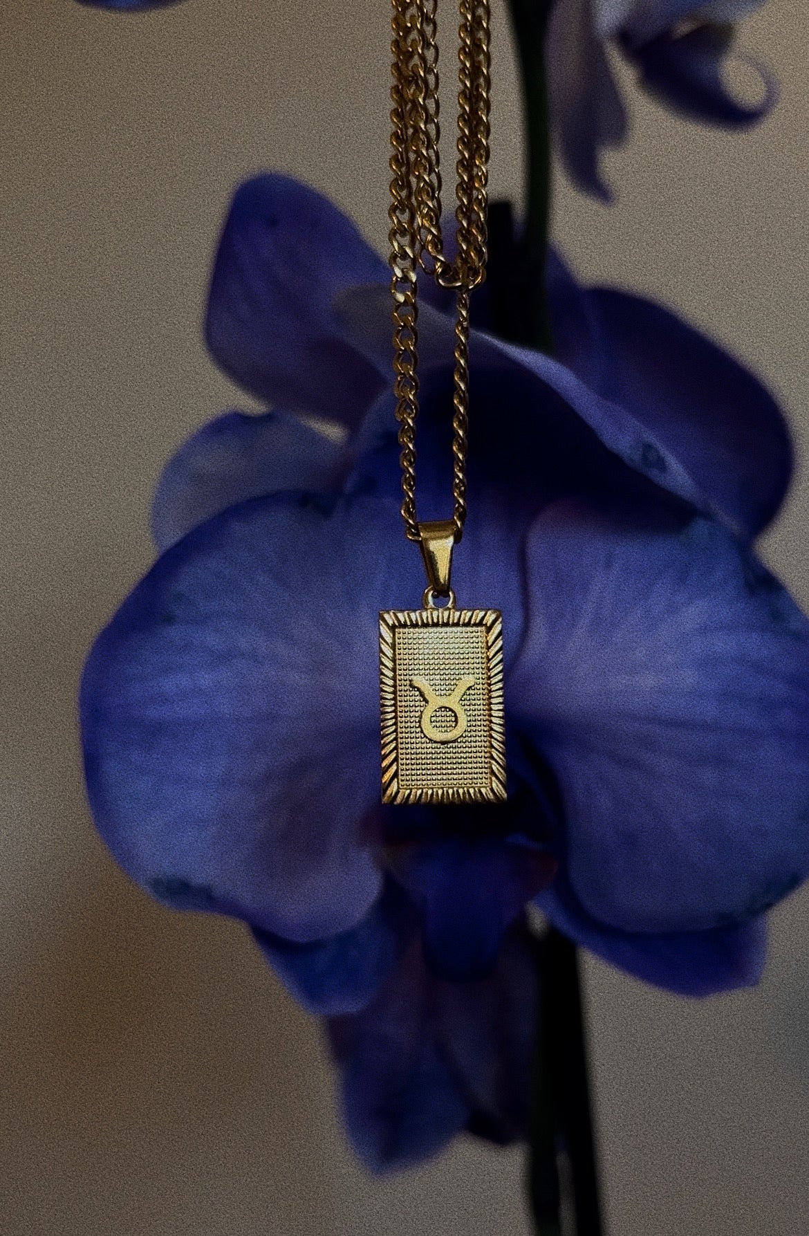 Taurus zodiac necklace | 18k gold plated
