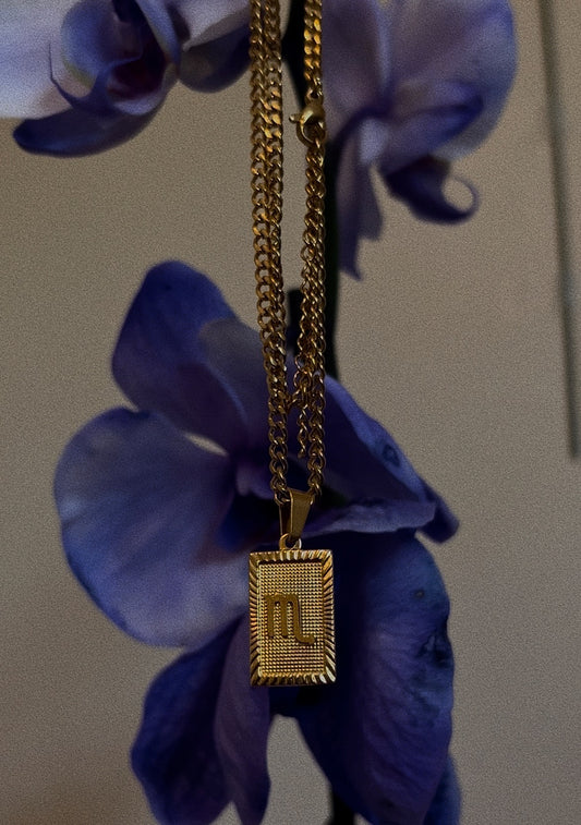 Scorpio zodiac necklace | 18k gold plated